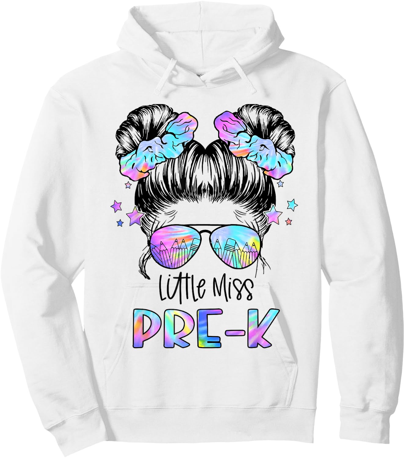 Little Miss PRE-K First Day Of School Preschool Girls Kids Hoodie - Hoodie | White