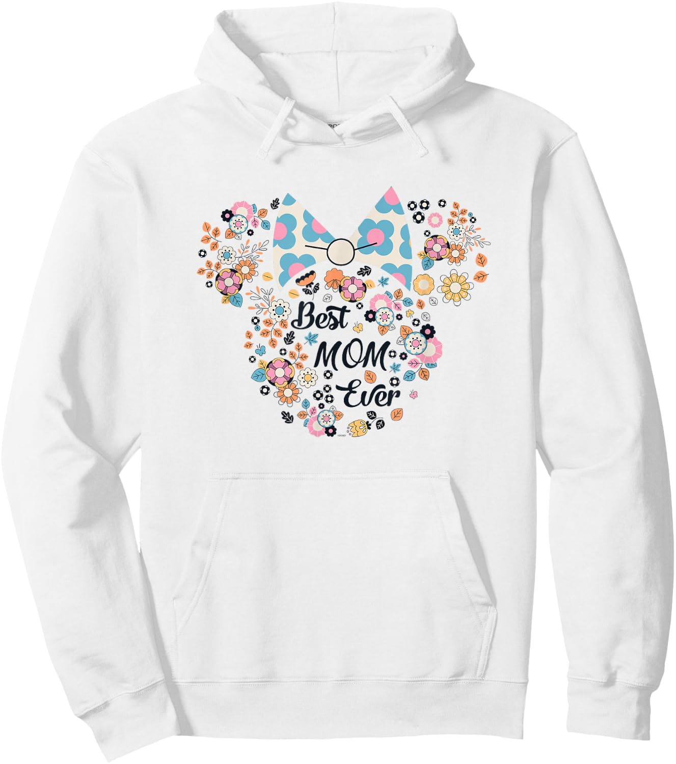 Disney Minnie Mouse Best Mom Ever Icon Flowers Mother’s Day Hoodie - Hoodie | White