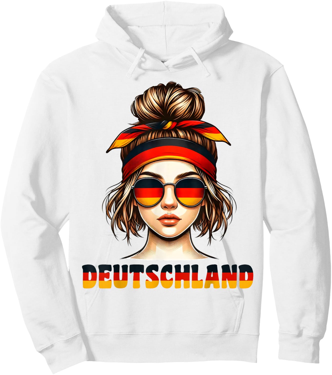 Germany Women's German Girl , White Hoodie - Hoodie | White