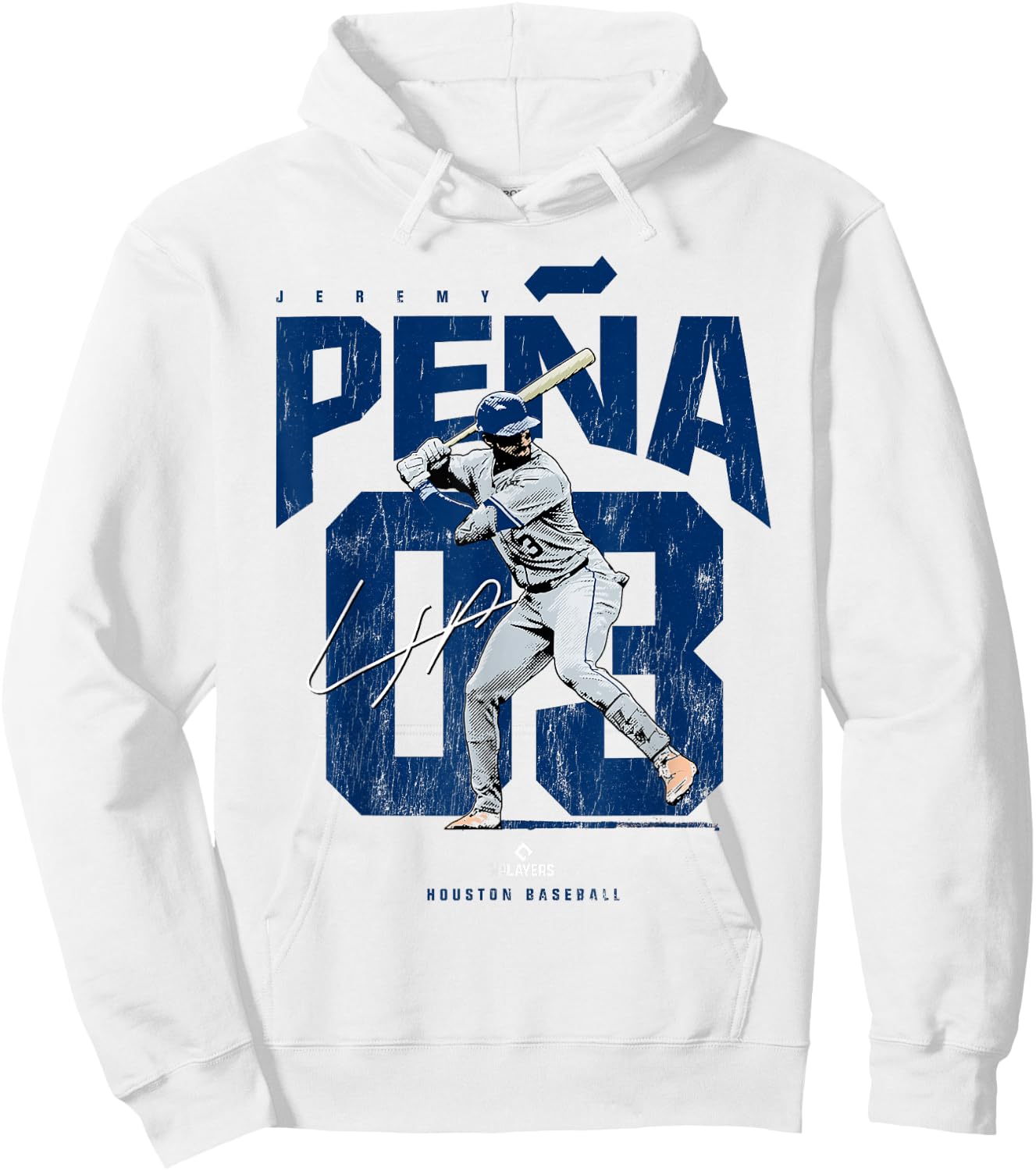 Jeremy Peña | Houston Baseball Players | MLBJPE3901 Hoodie - Hoodie | White