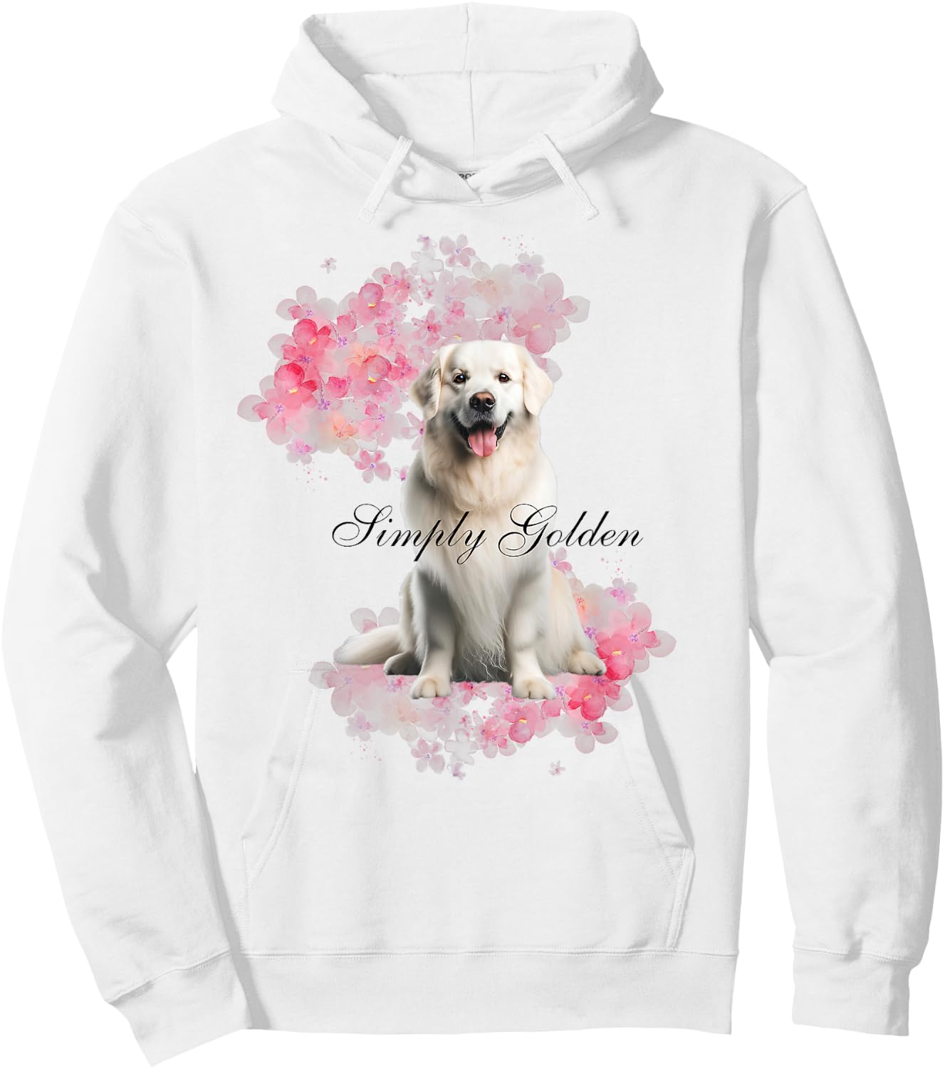 White English Cream Golden Retriever Kids Simply Golden Hoodie - Hoodie | White
