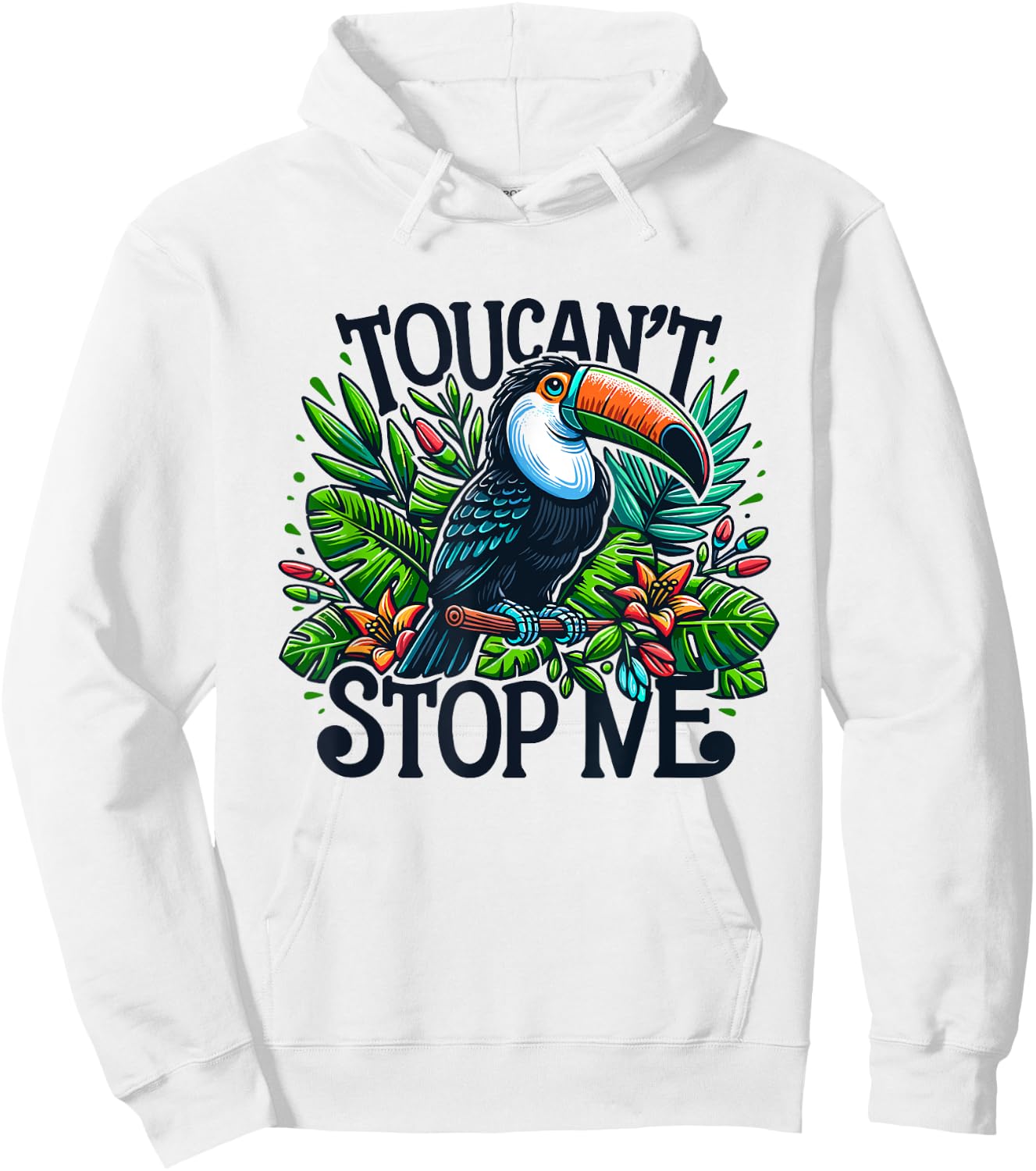 Toucan't Stop Me Jungle Bird , grey, S Hoodie - Hoodie | White