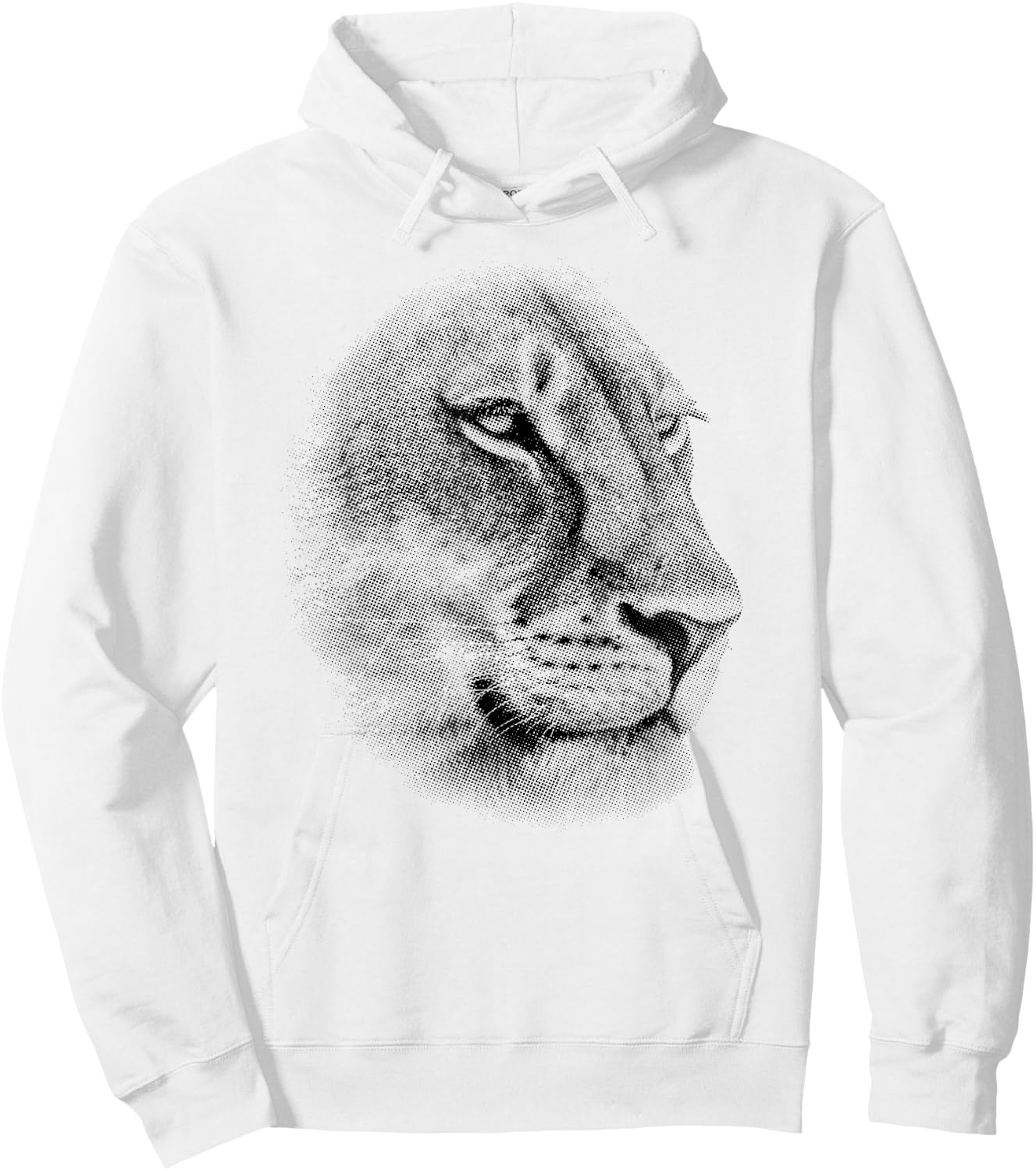 Lioness Face Close-up Perfect Artwork for Lion Fans Hoodie - Hoodie | White