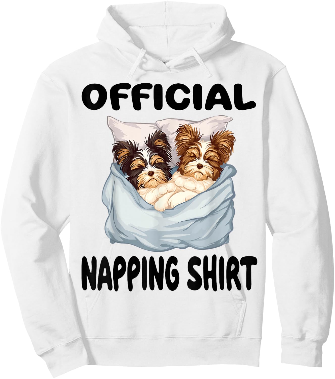 Biewer Terrier Dog Official Napping shirt Pajamas Nightgown Hoodie - Hoodie | White