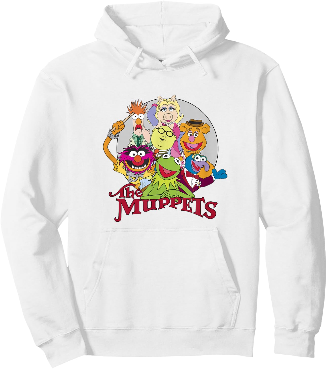 Disney The Muppets Classic Characters Circle Group Shot Logo Hoodie - Hoodie | White