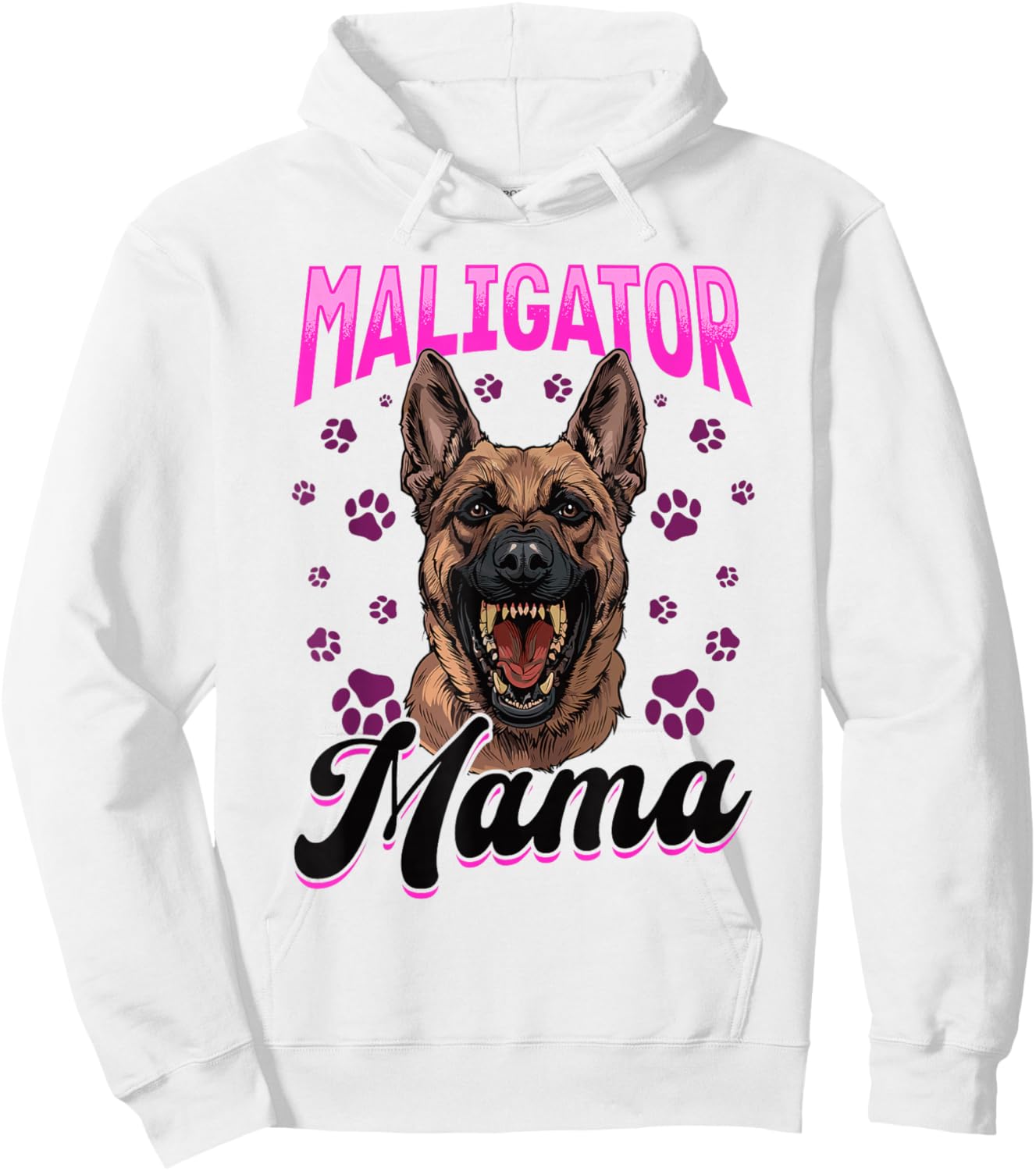 Maligator Malinois Belgian Malinois , grey, S Hoodie - Hoodie | White