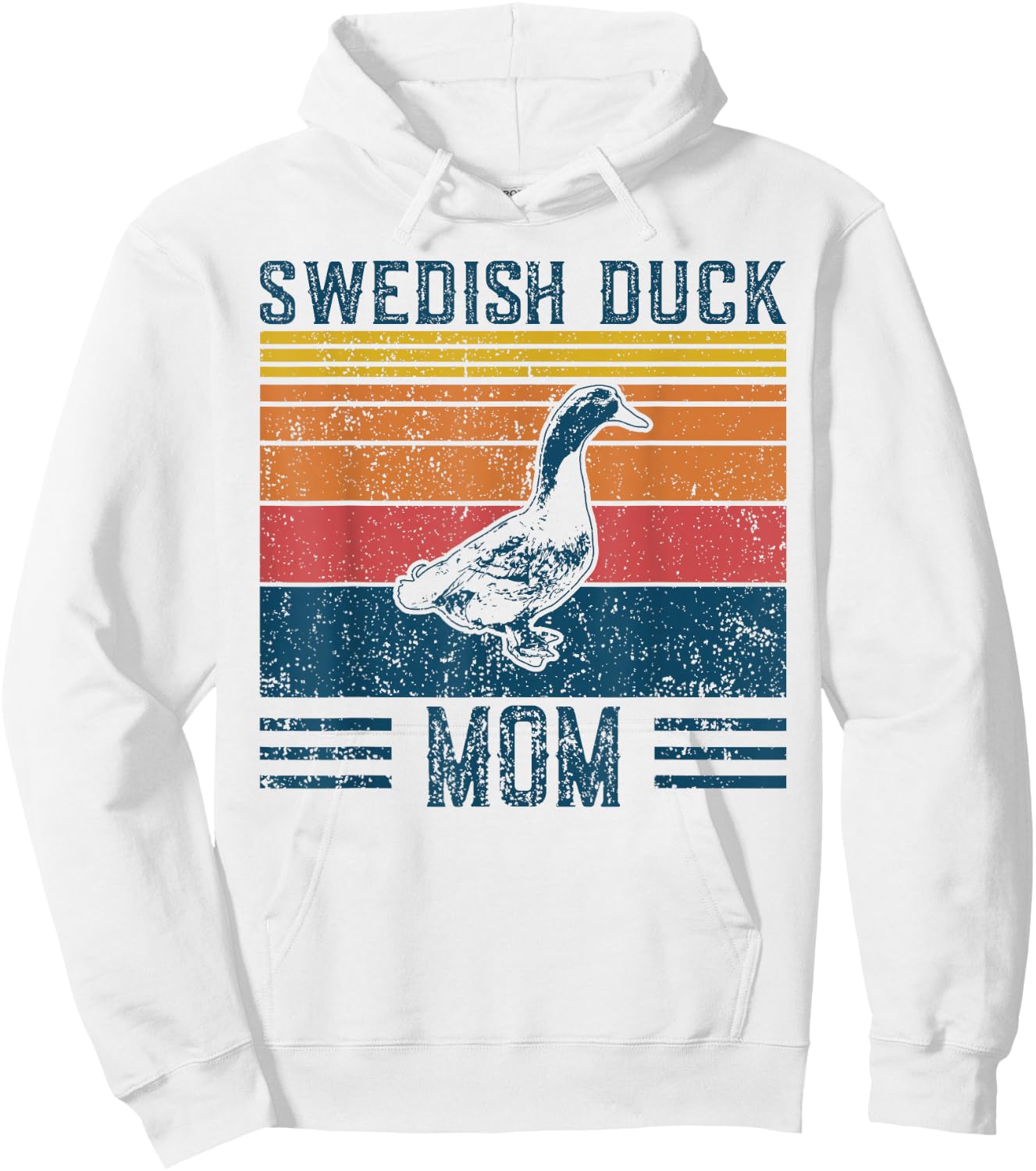 Best Duck Mom Women - Vintage Swedish Duck Hoodie - Hoodie | White