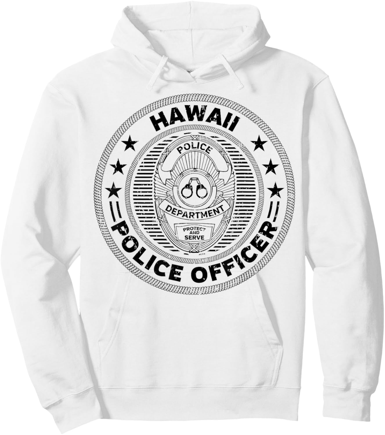 Hawaii Police Officer Shirt Hoodie - Hoodie | White