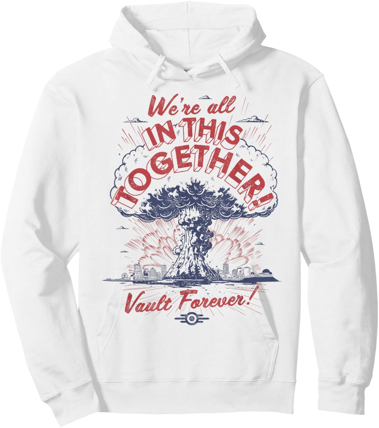 Fallout We all sit in the same boat , silver Hoodie - Hoodie | White