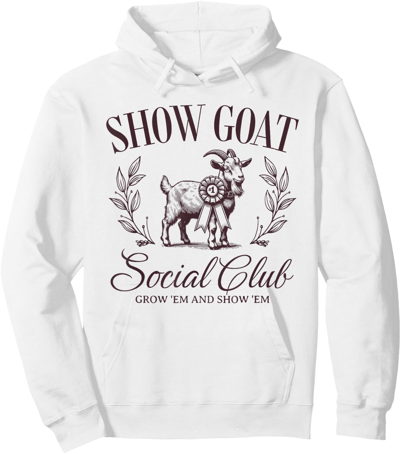 Show Goat Social Club Show Barn Mom Stock Show Agriculture Hoodie - Hoodie | White