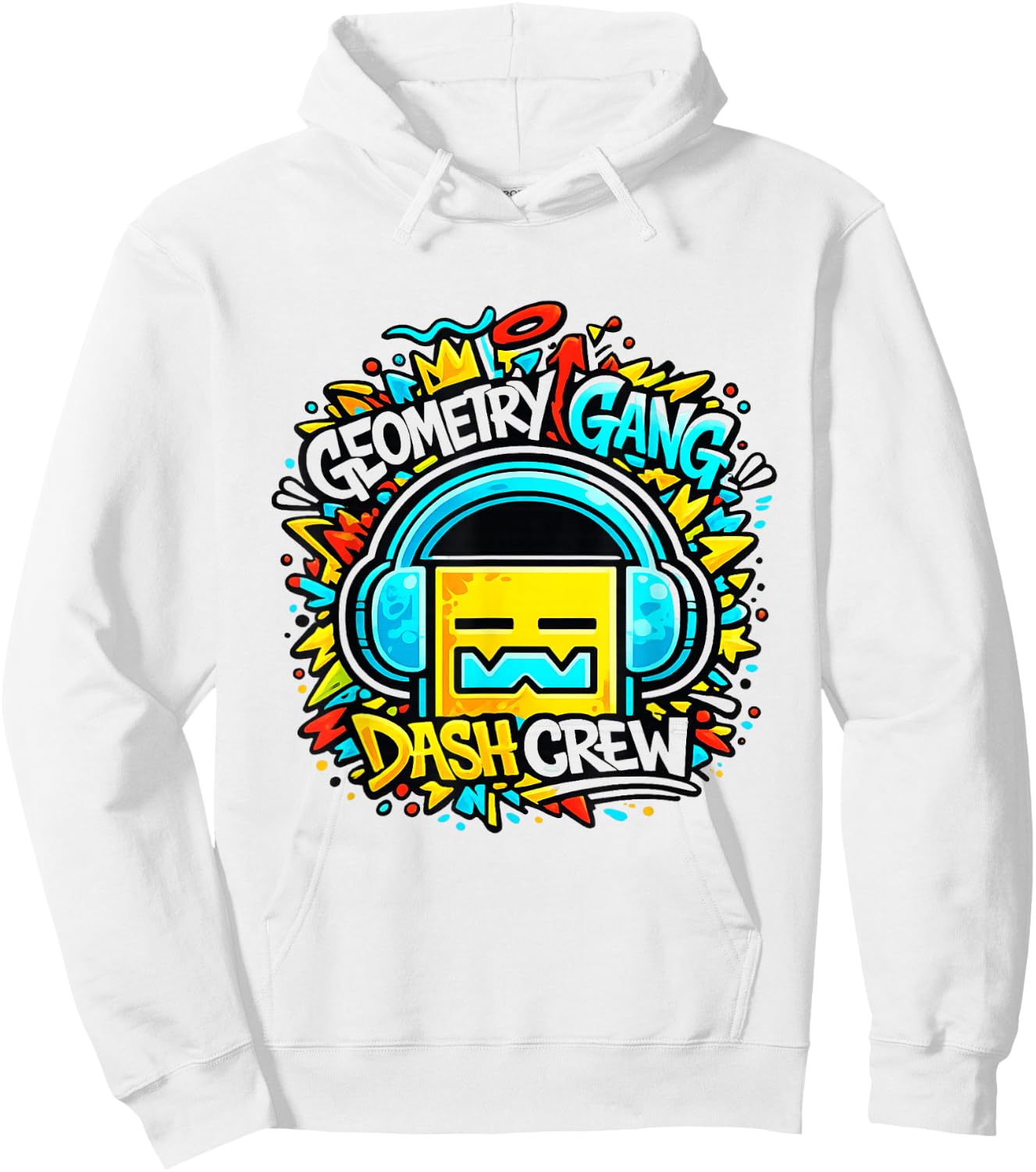 Lustiger Geometry Gangs Dash Crew Witz für Kinder Streetwear Hoodie - Hoodie | White