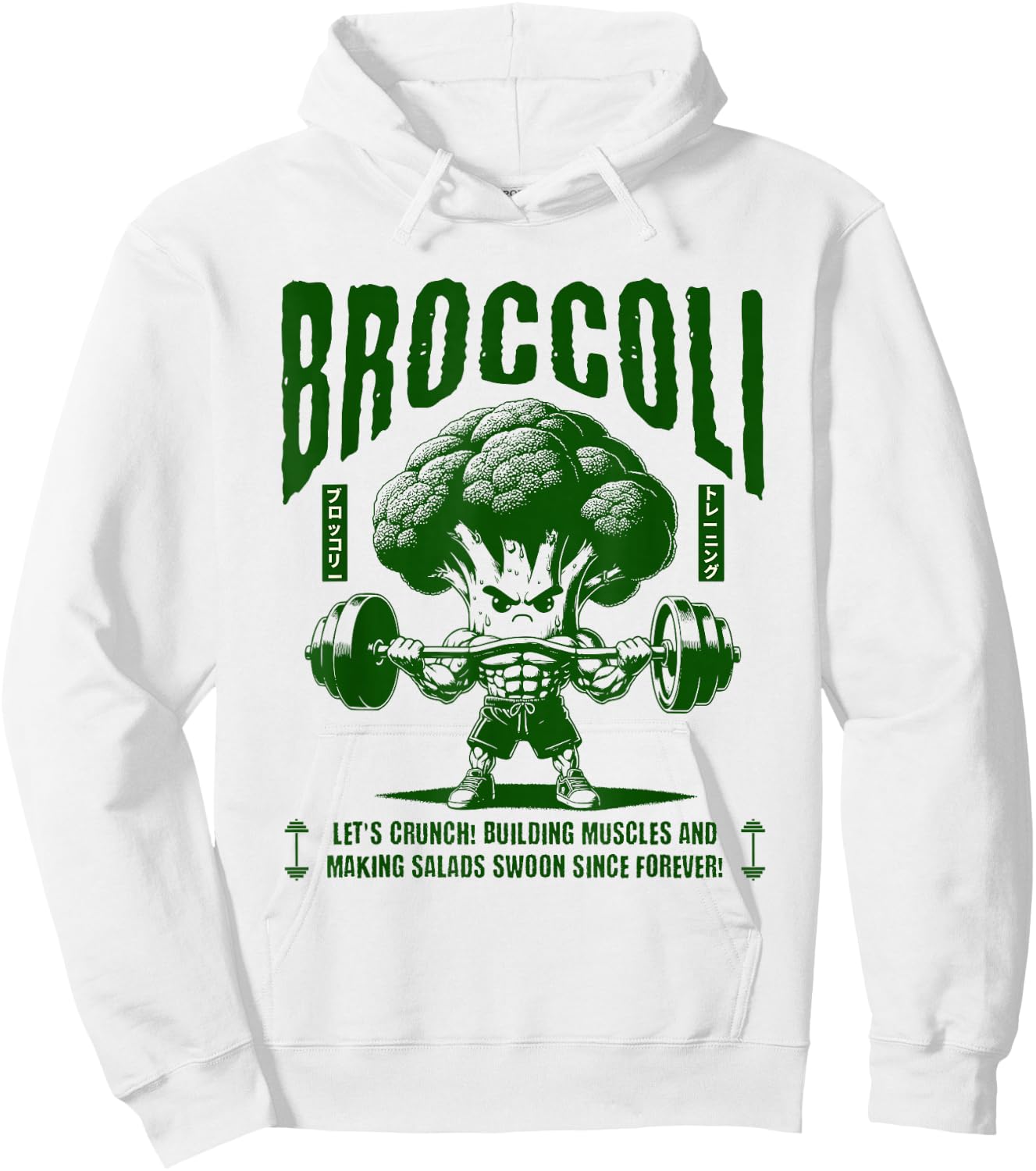Bodybuilding Broccoli Gym Fitness Beast Hoodie - Hoodie | White