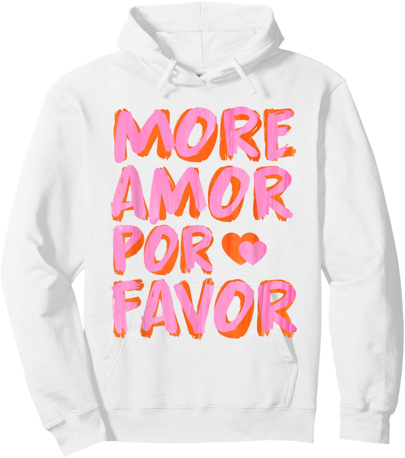 More Amor Por FAVOR X Mehr Liebe - Selbstliebe Selflove , White Hoodie - Hoodie | White