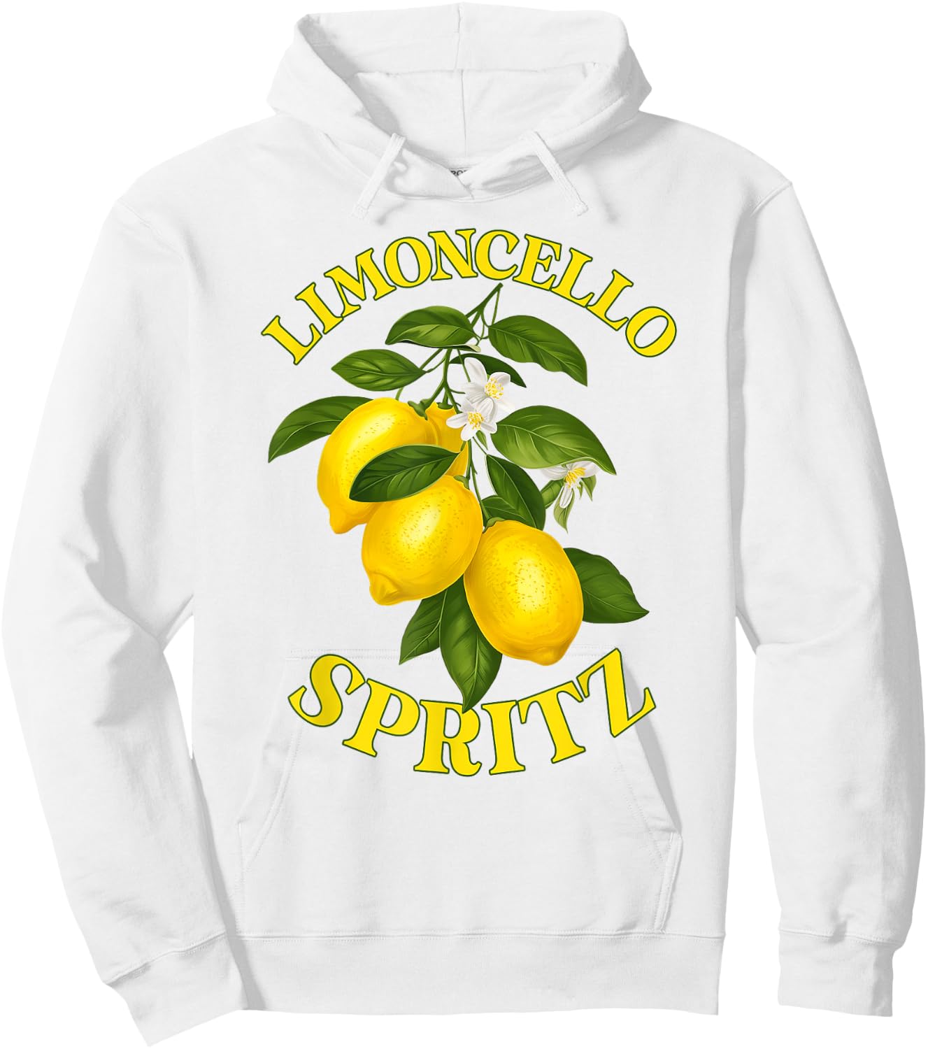 LIMONCELLO SPRITZ X Lemons Liqueur Lemon Liqueur Lemon Fun , White Hoodie - Hoodie | White