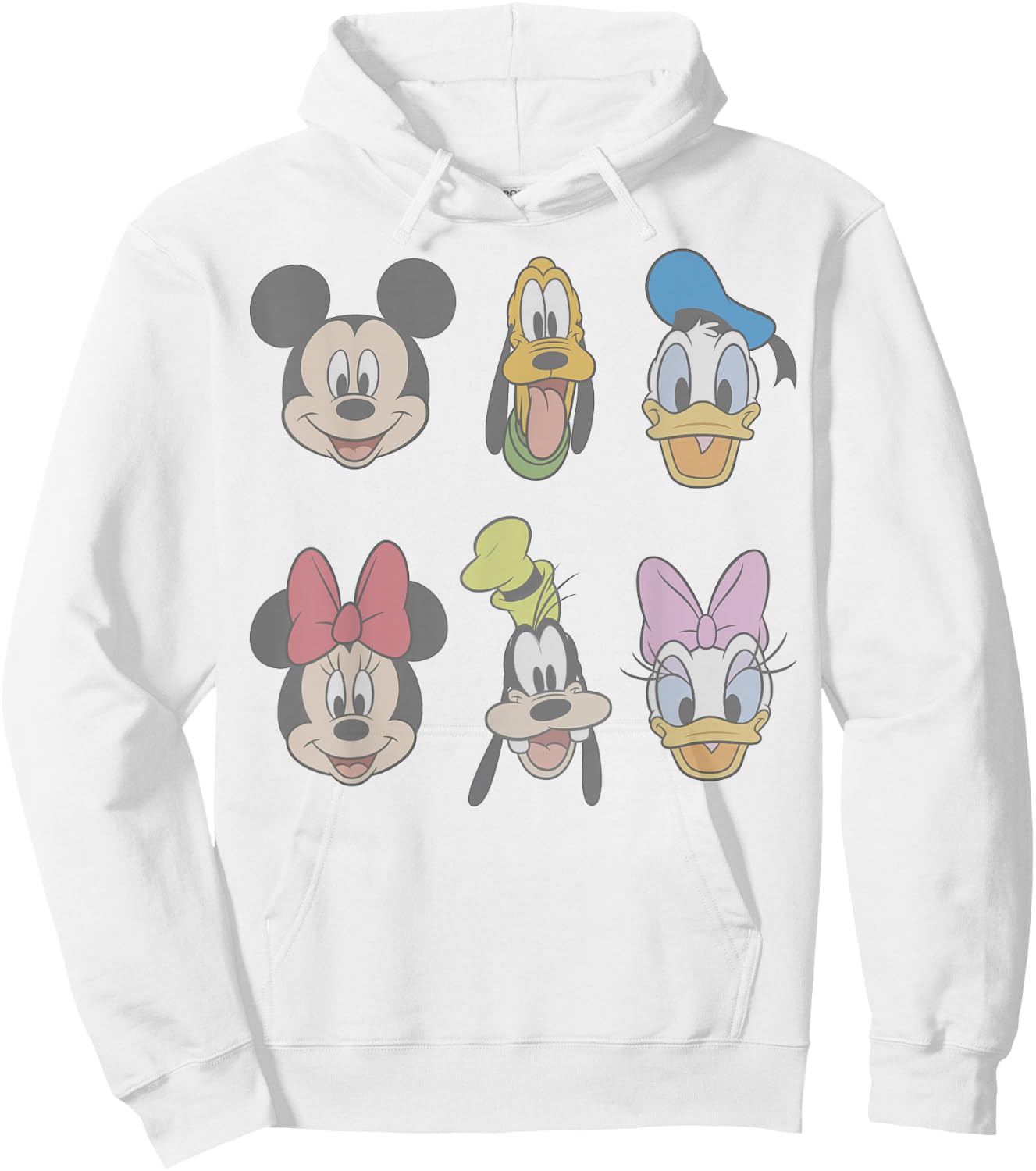 Disney Mickey and Friends Group Shot Heads Hoodie - Hoodie | White