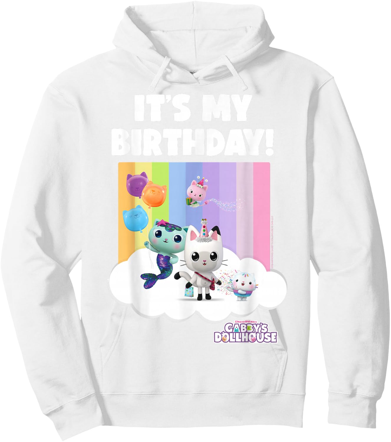 DreamWorks Gabby’s Dollhouse Birthday Hoodie - Hoodie | White