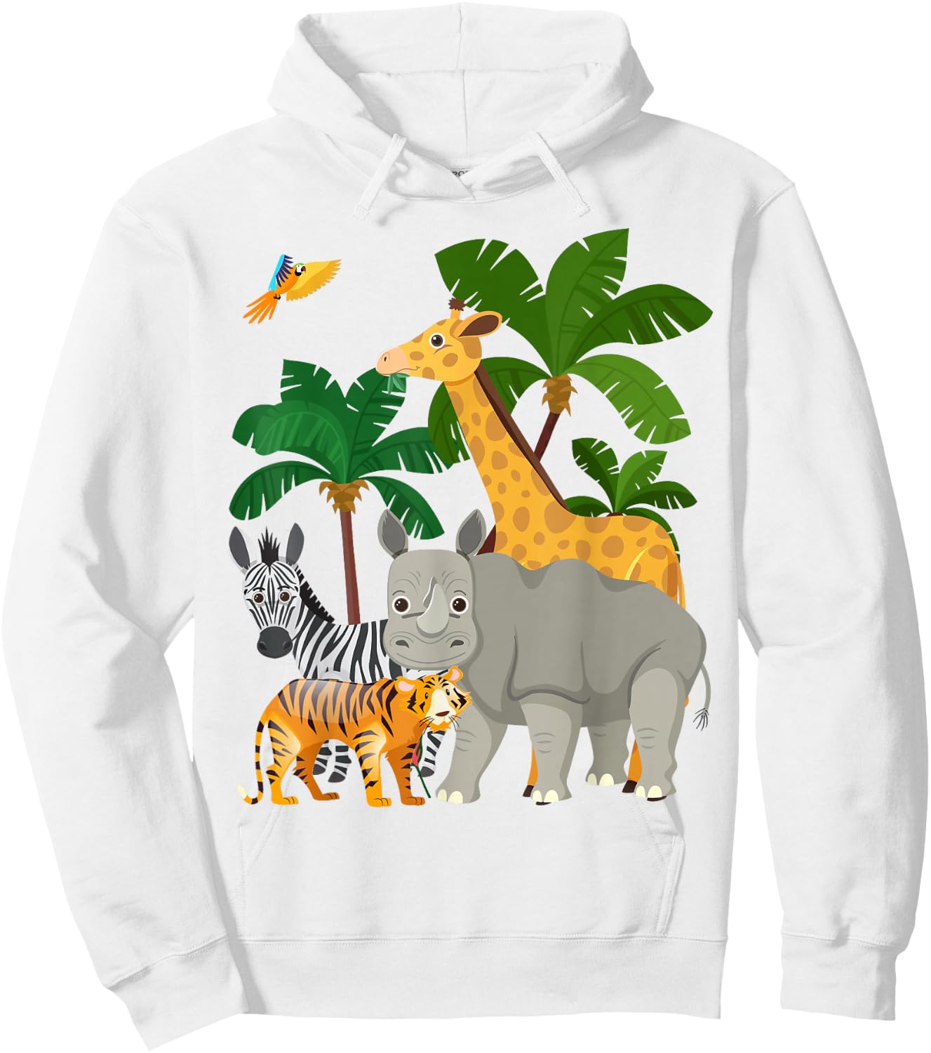 Forest Animals and Jungle Animals Idea for Kids and Animals , white, S Hoodie - Hoodie | White