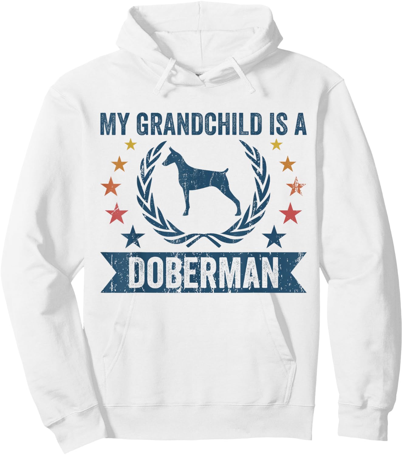 My Grandchild Is A Dog - Grandpa & Grandma Doberman Hoodie - Hoodie | White