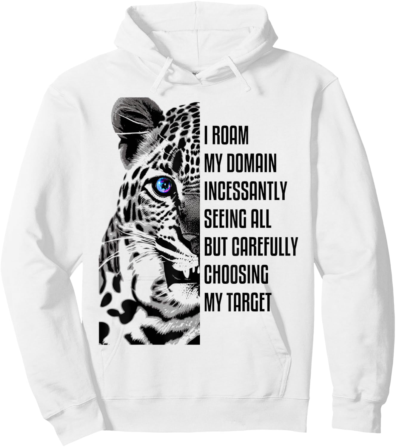 Snow Leopard Quote Leopard Hoodie - Hoodie | White