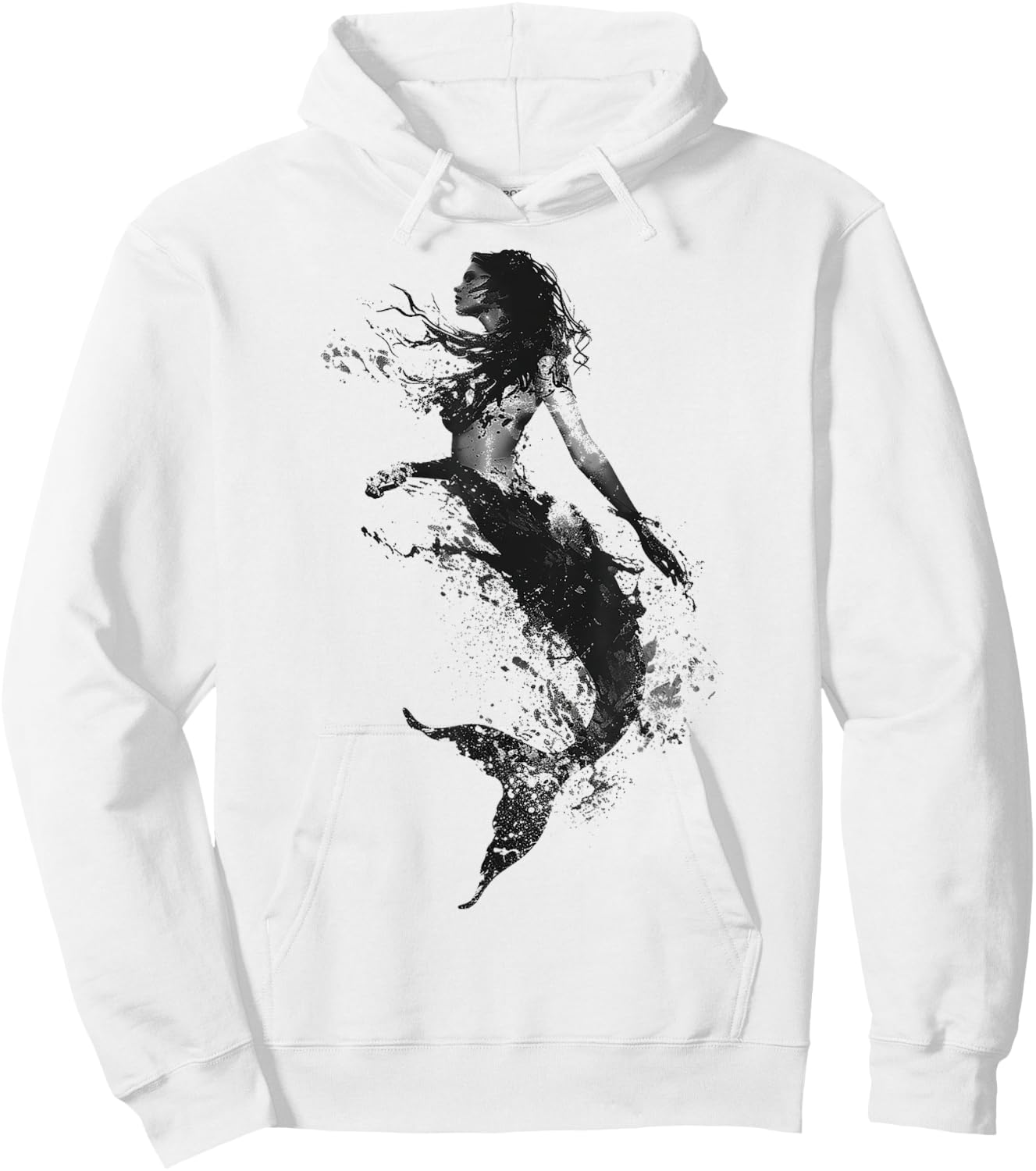 Mermaid Drawing Animal Art Mermaid Hoodie - Hoodie | White