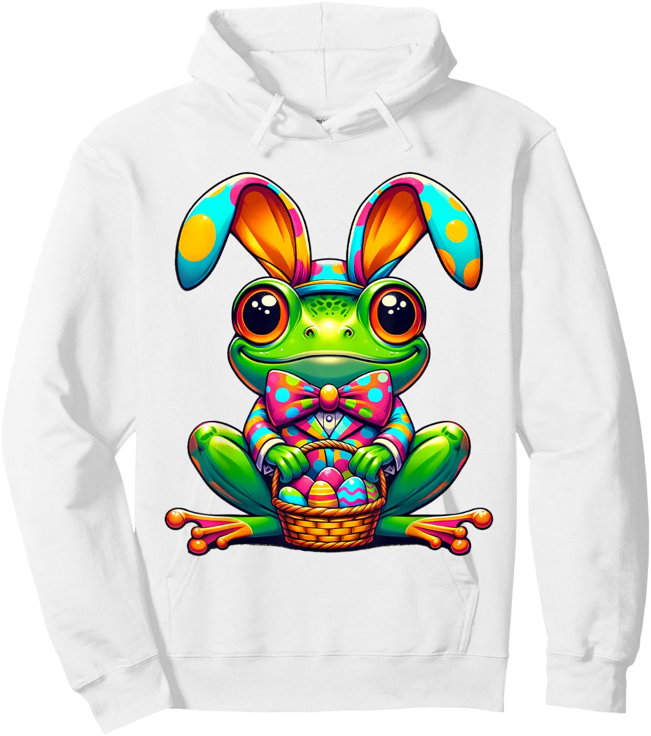 Easter Frog Bunny Ears Women Men Kids Hoodie - Hoodie | White