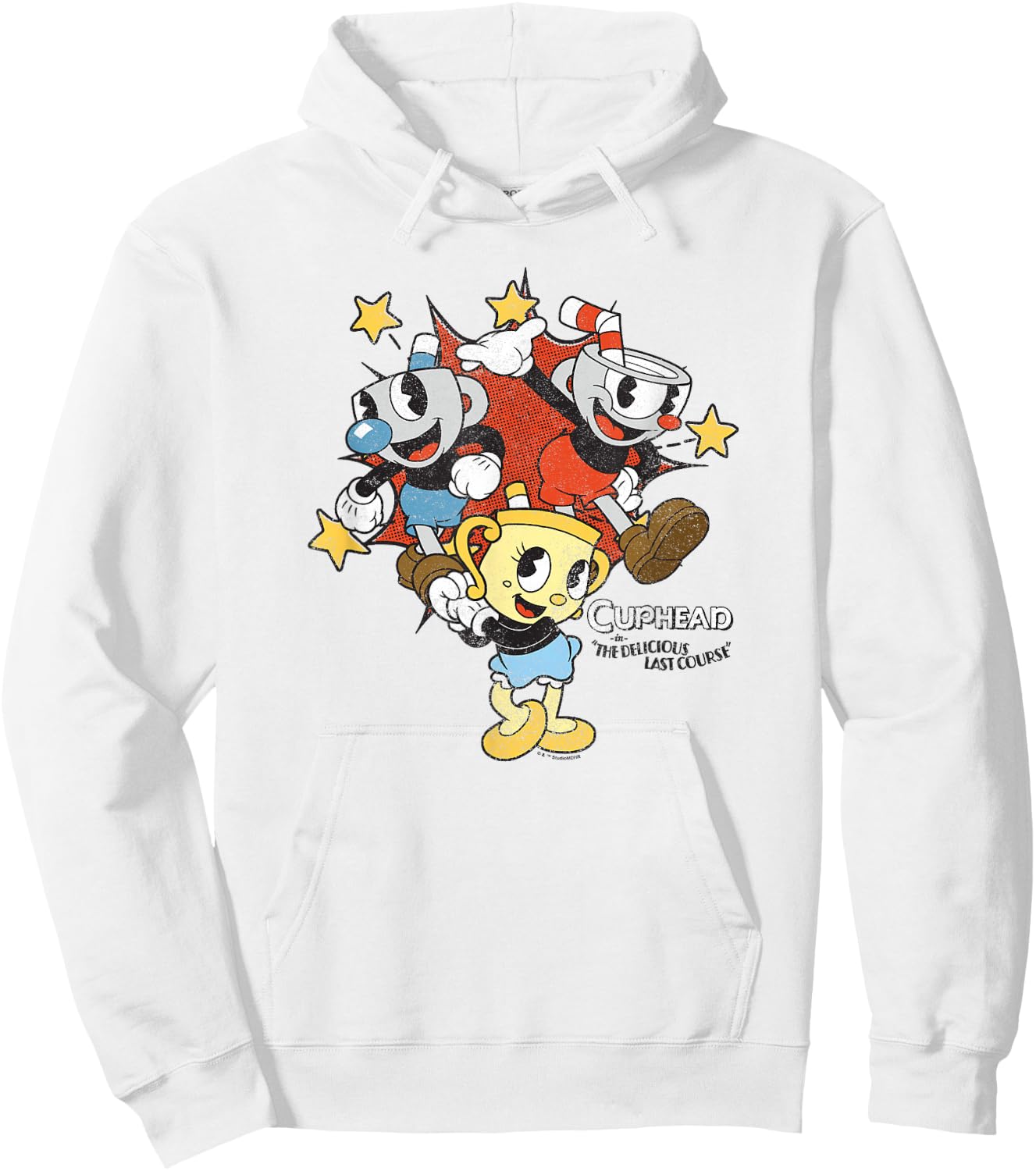 Cuphead: The Delicious Last Course Characters Group Shot Hoodie - Hoodie | White