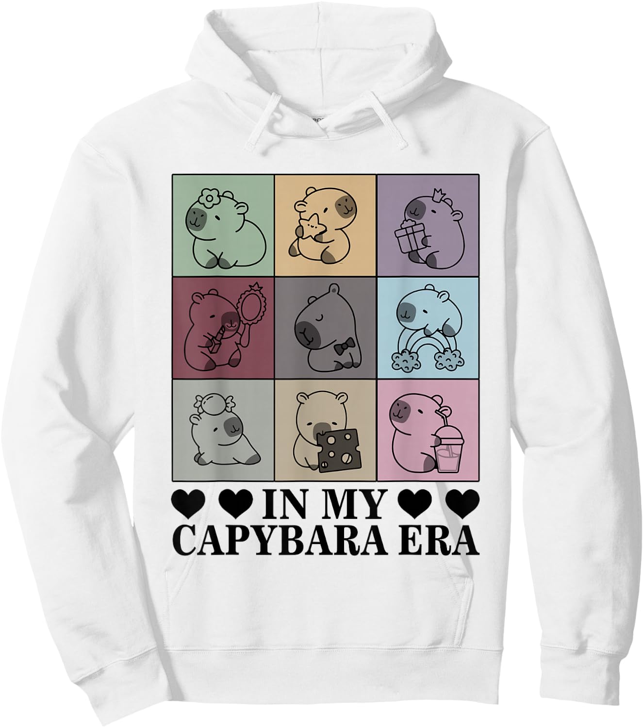 In My Capybara Era Capybara Lover Funny Capybara Hoodie - Hoodie | White