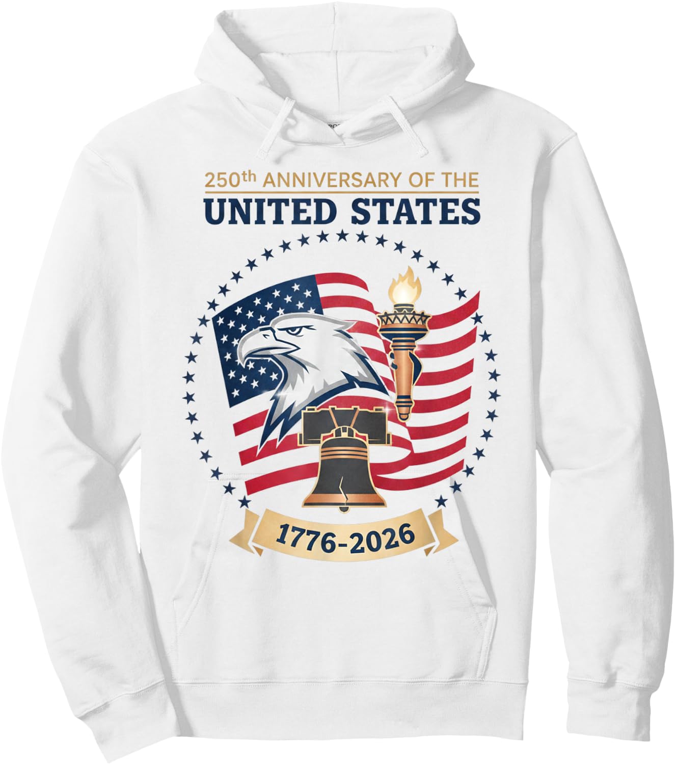 250th Anniversary USA 250 Years American Patriotic 4th July Hoodie - Hoodie | White