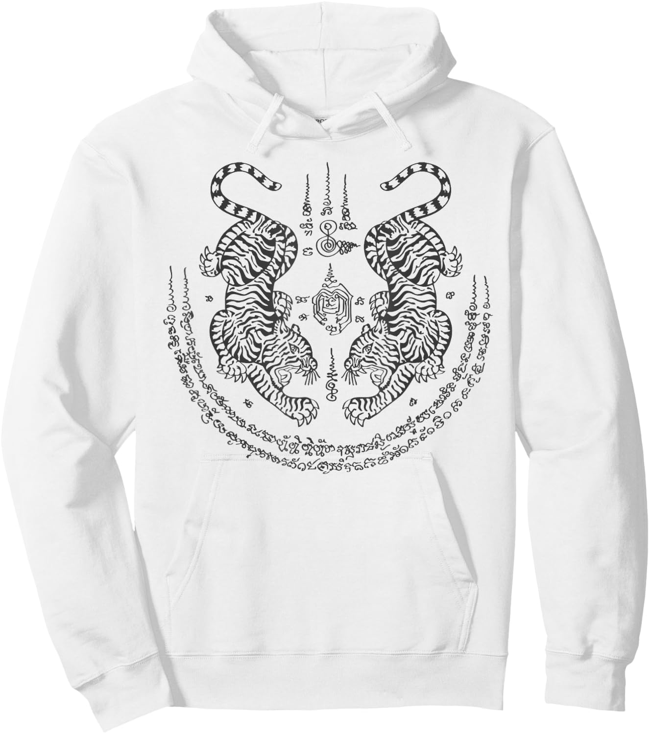 Twin Tiger Muay Thai Shorts Thailand Martial Arts Boxing , White, s Hoodie - Hoodie | White