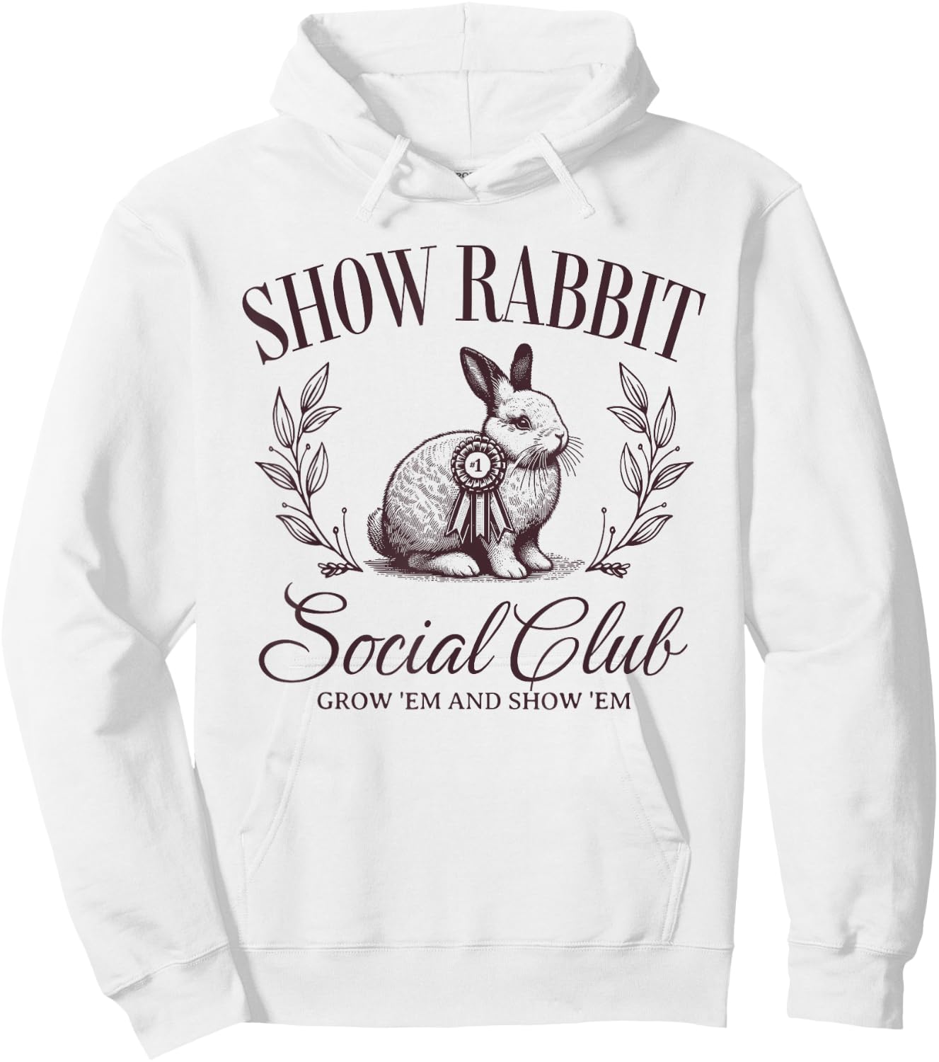 Show Rabbit Social Club Show Barn Mom Stock Show Agriculture Hoodie - Hoodie | White
