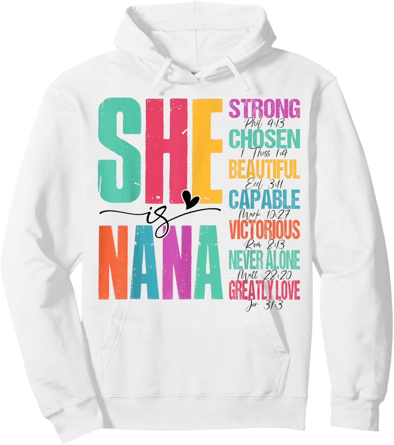 Retro She Is Nana Christian Happy Mothers Day Women Hoodie - Hoodie | White