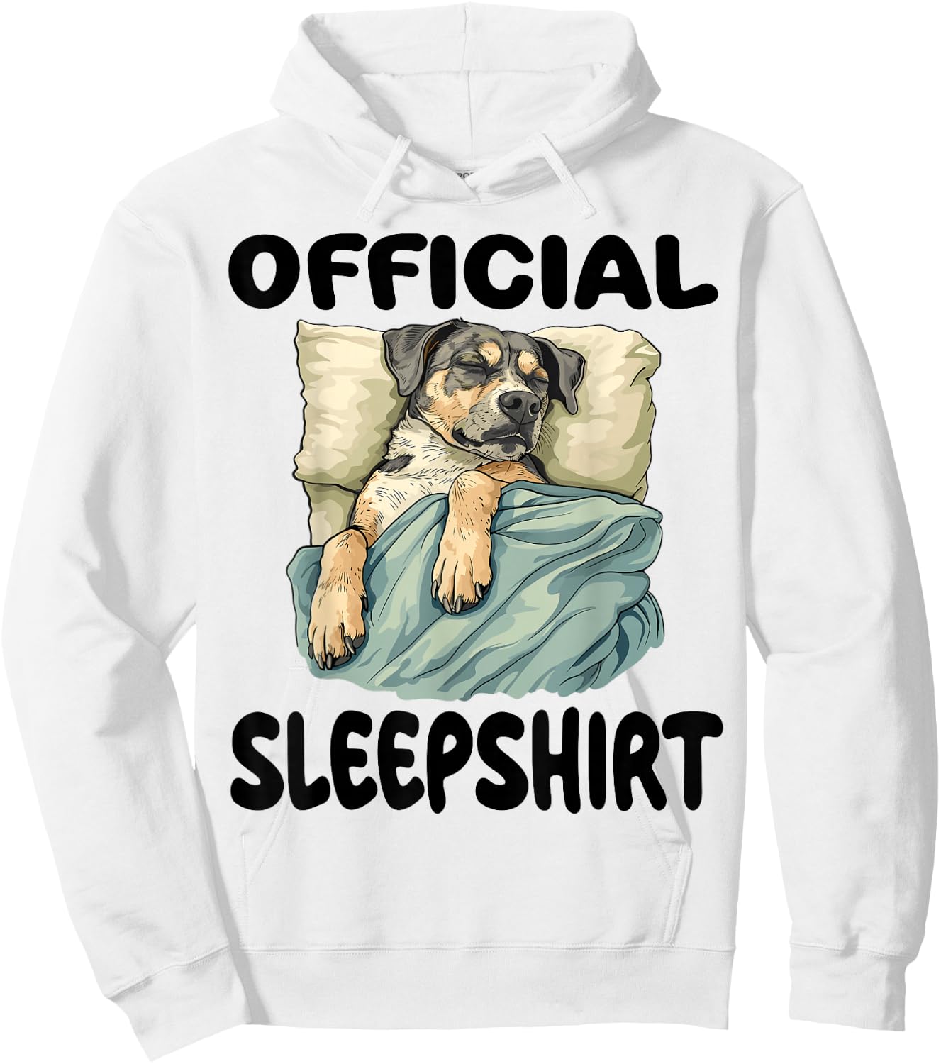 Louisiana Catahoula Leopard Dog Official Sleepshirt Pajamas Hoodie - Hoodie | White