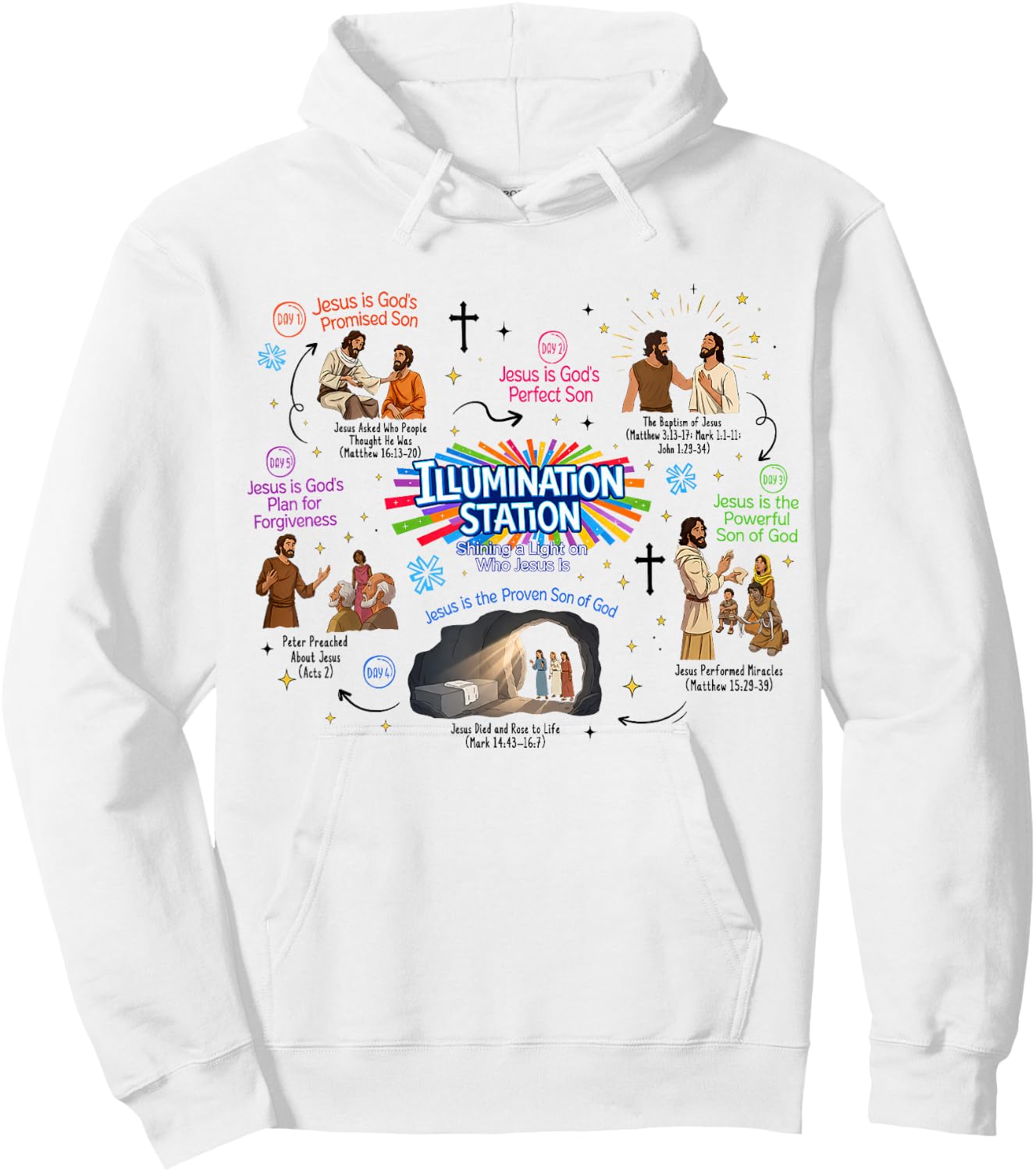 Illumination Station Christian Vbs 2026 Church Summer Camp Hoodie - Hoodie | White