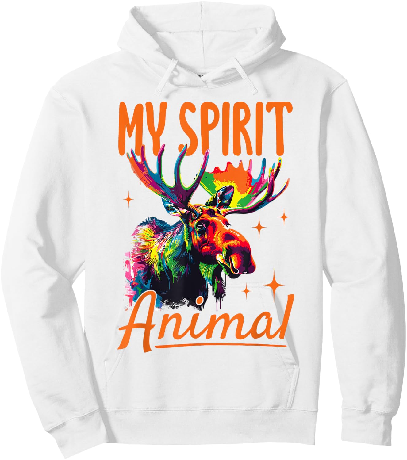Funny Moose Animal my spirit animal Hoodie - Hoodie | White