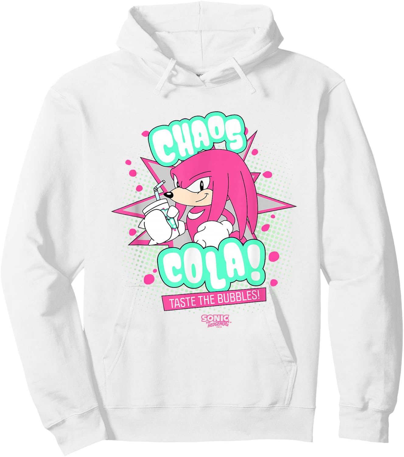 Sonic The Hedgehog Knuckles Chaos Cola Taste The Bubbles Hoodie - Hoodie | White