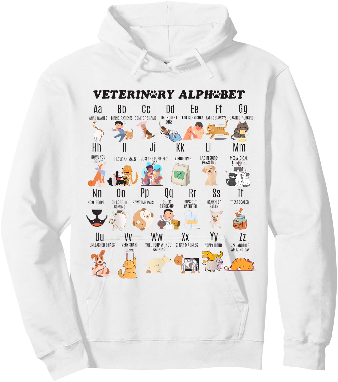 Veterinary Medicine Alphabet Veterinarian Veterinary Student Hoodie - Hoodie | White