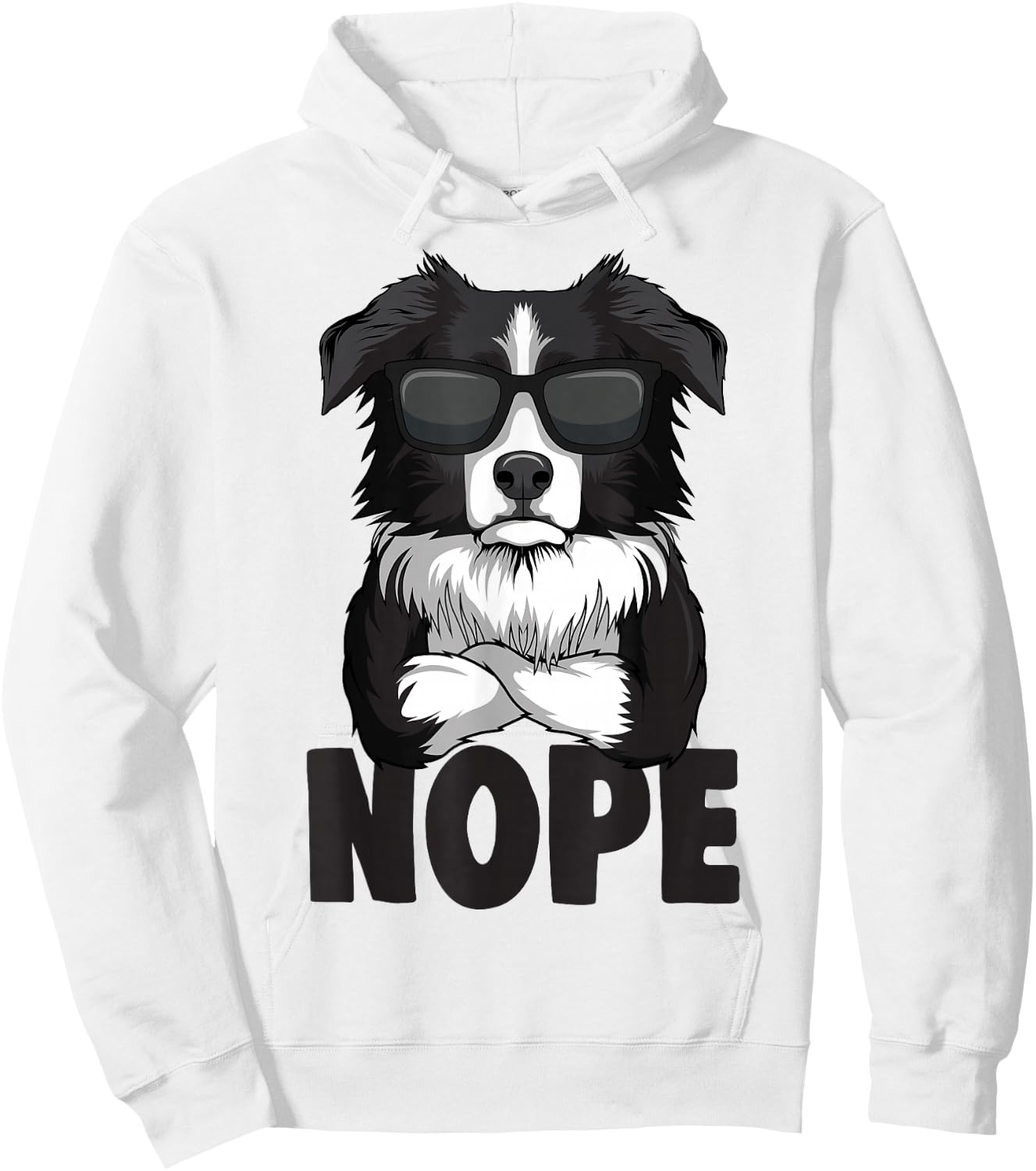 Border Collie Dog Female Men's , White Hoodie - Hoodie | White