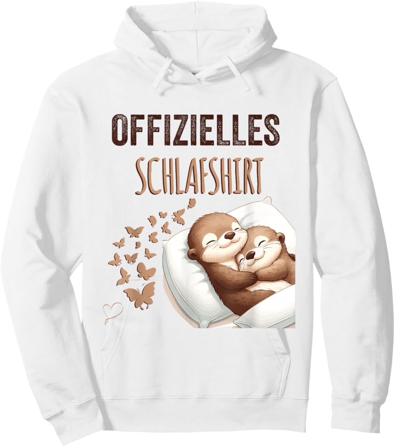 Official Sleep Shirt | Sea Otter Pyjamas Otter , White Hoodie - Hoodie | White