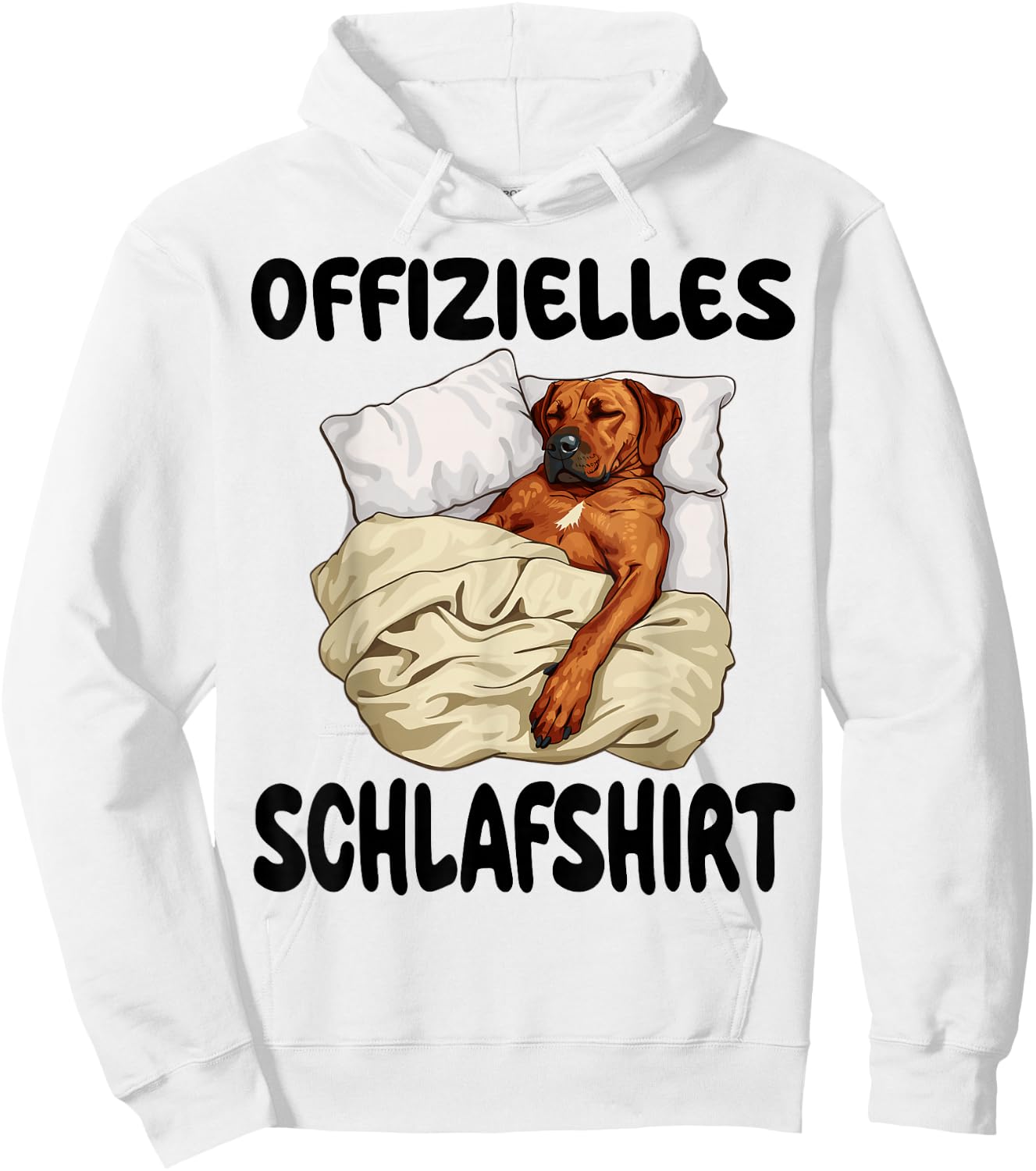 Rhodesian Ridgeback Dog Official Sleep Shirt Nightdress , White Hoodie - Hoodie | White