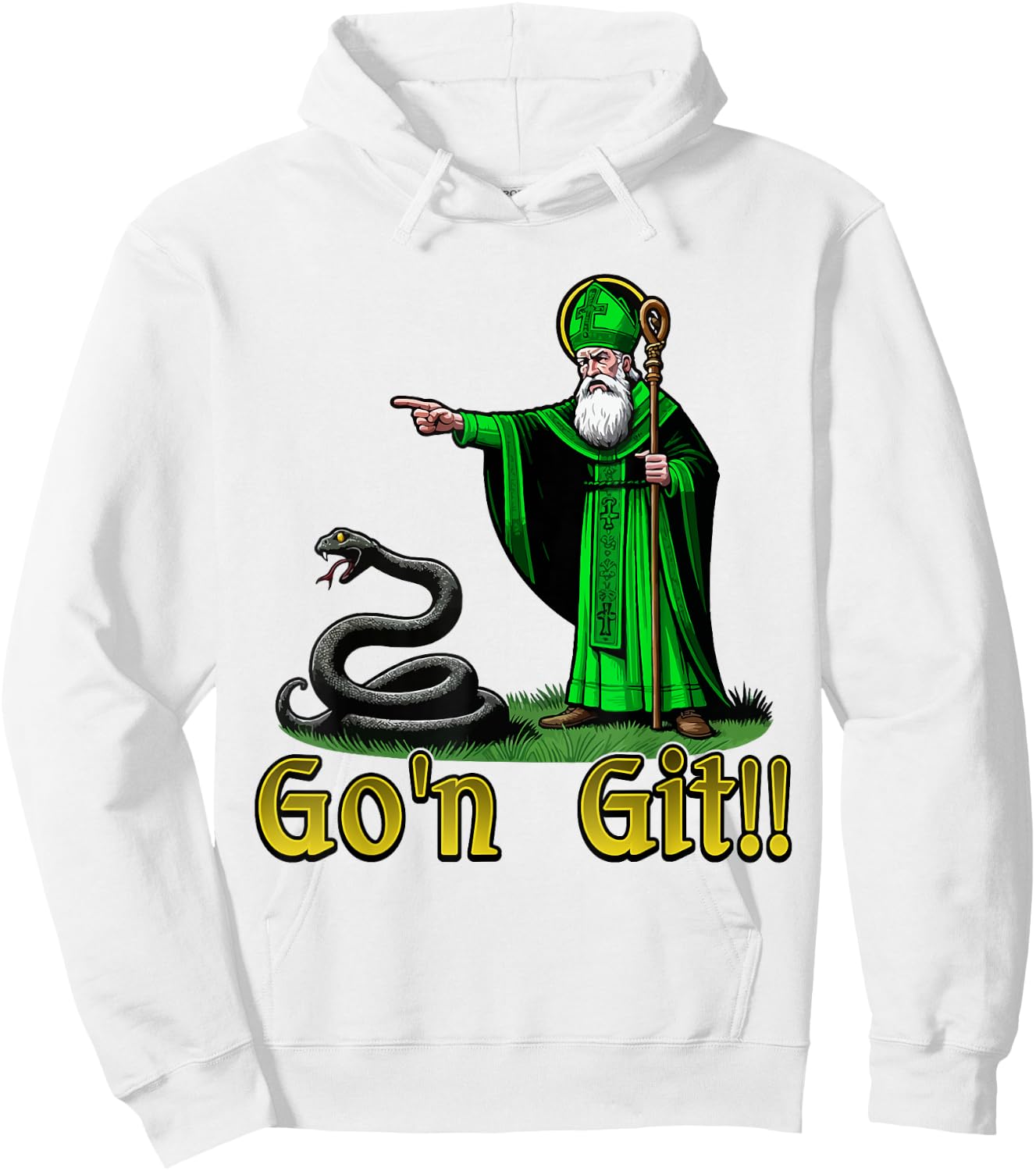 Go'n Git Funny St Patricks Day Snake Hoodie - Hoodie | White