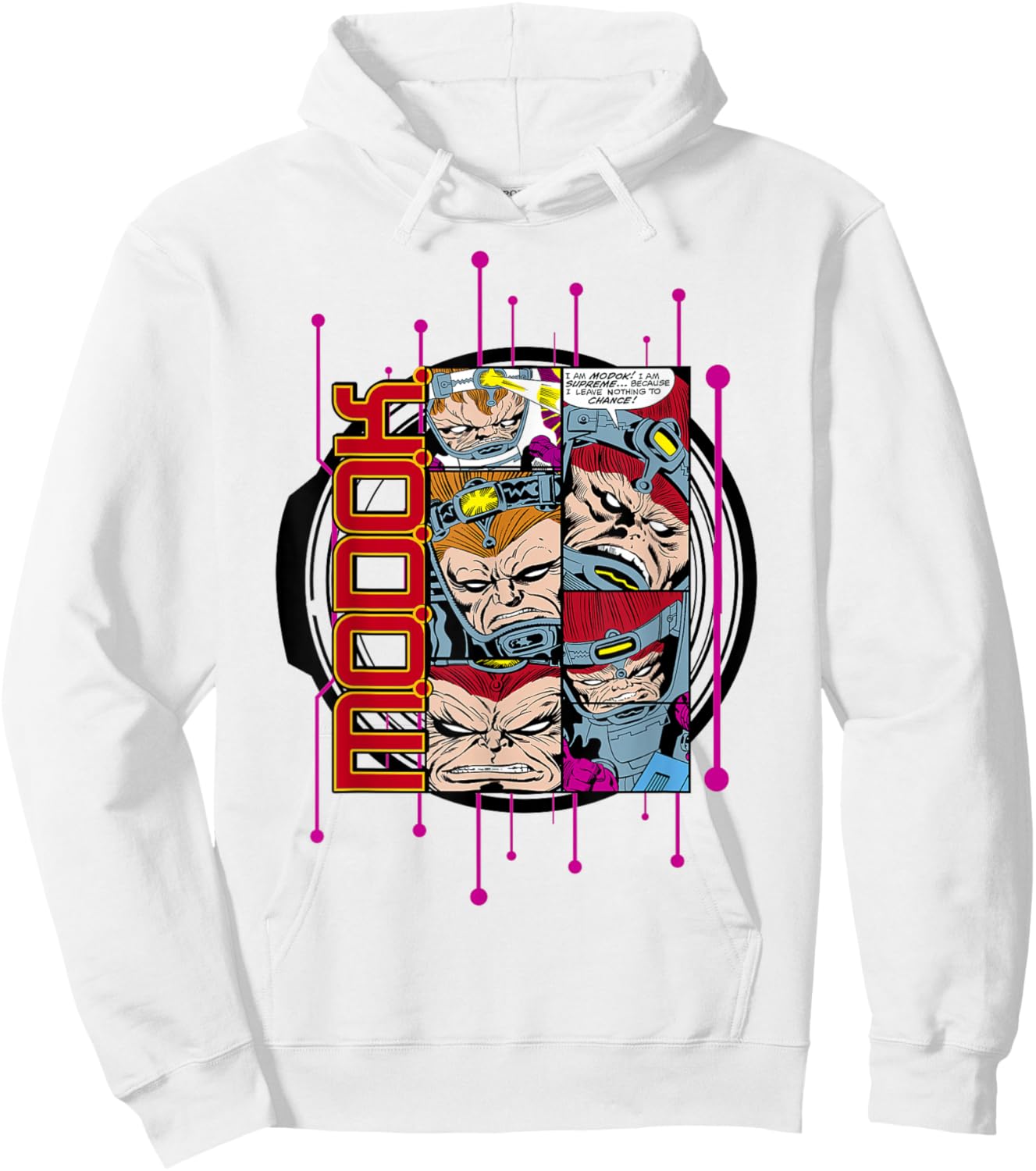 Marvel MODOK Retro Comic Collage Digital Profile Hoodie - Hoodie | White