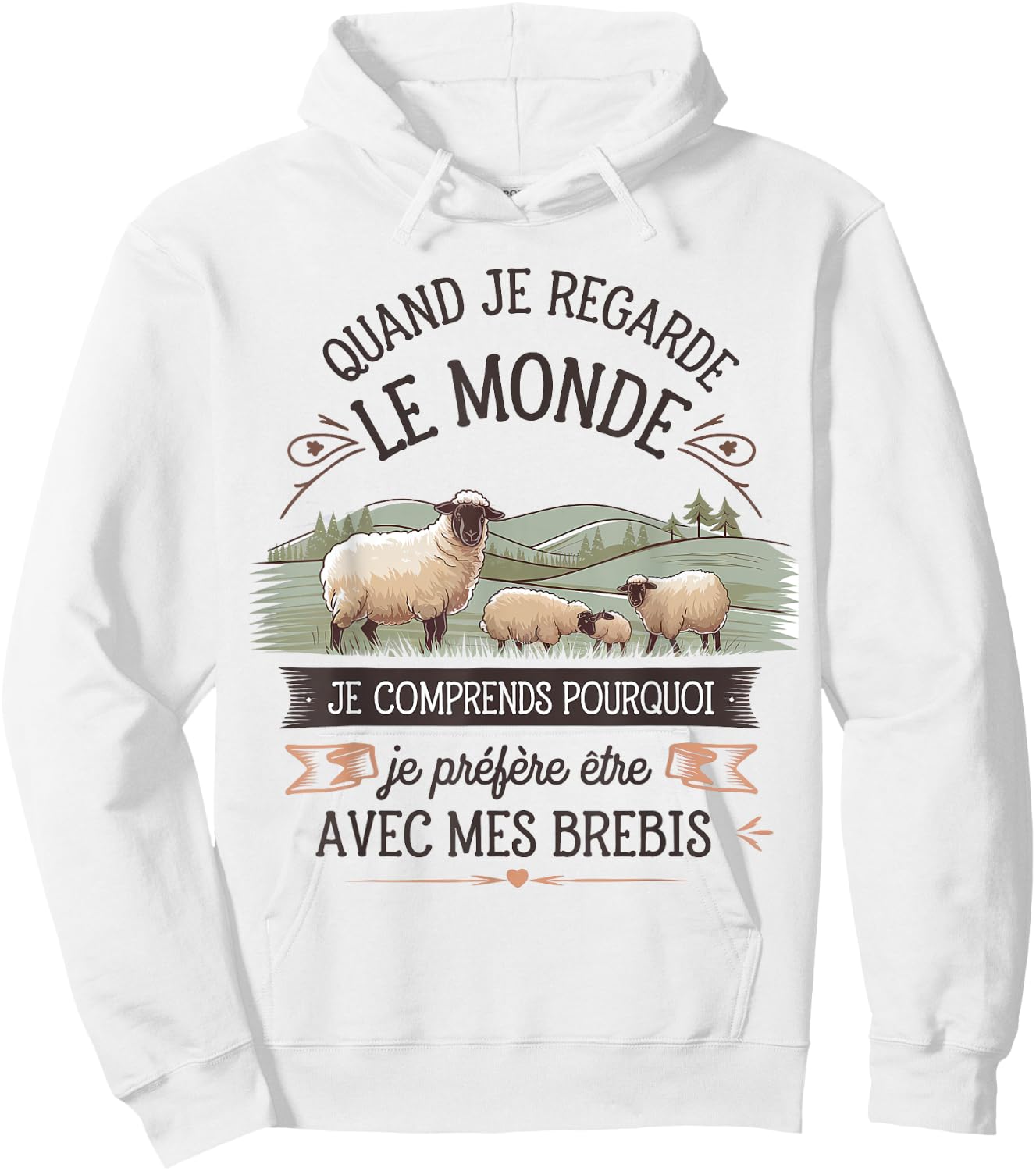 Funny Sheep | Funny Quote Shepherd Herd Sheep , white, S Hoodie - Hoodie | White