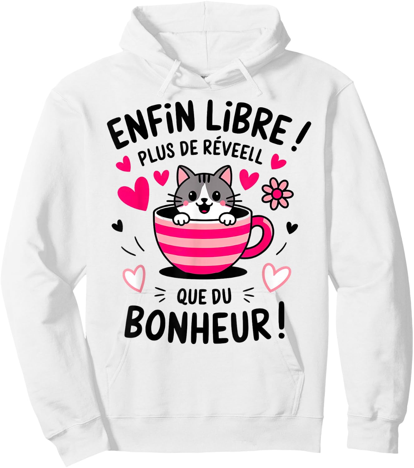 Finally Free More Wake Up Than Happiness Pensioner Gift Hoodie - Hoodie | White