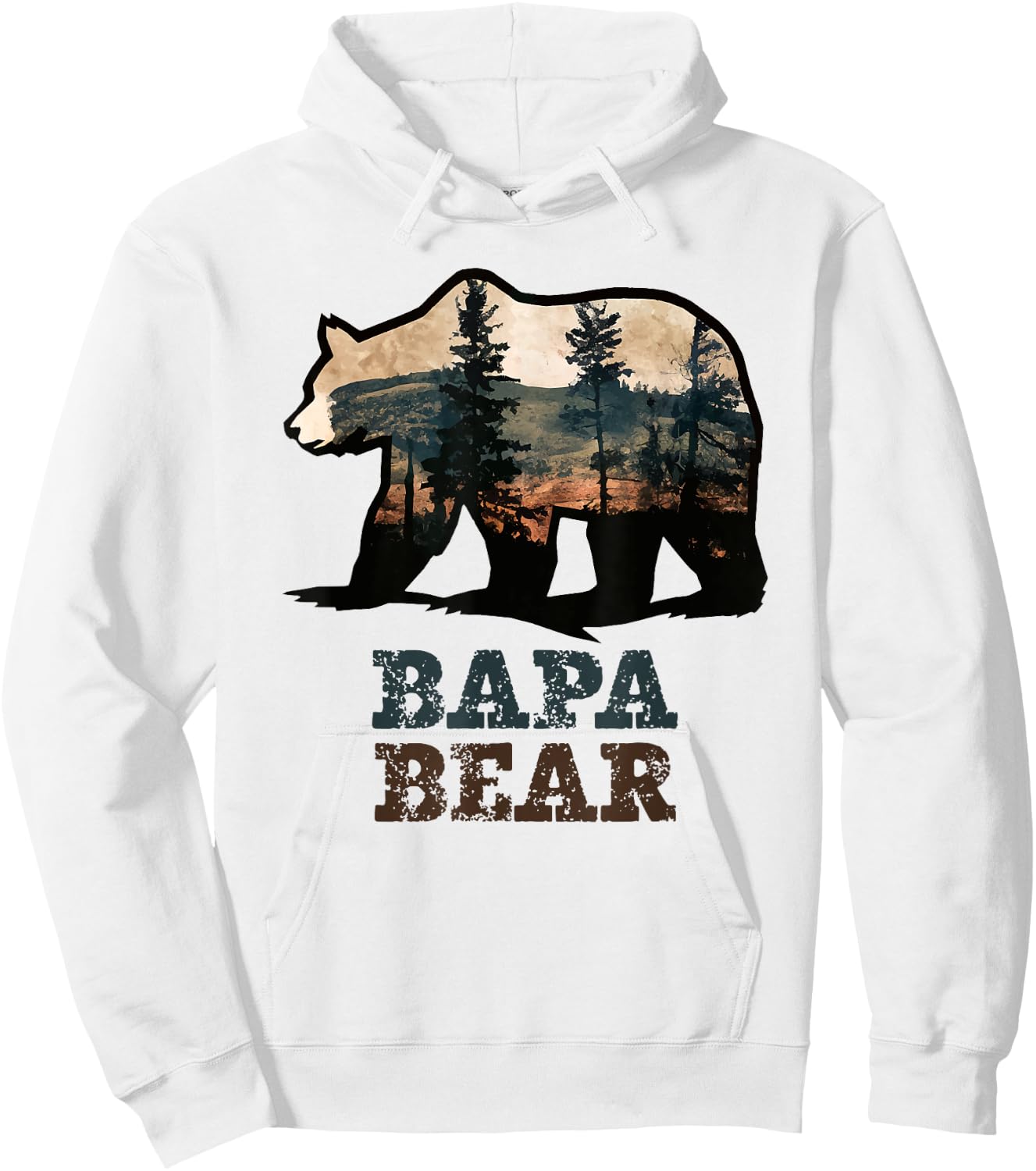 Bapa Bear Vintage Retro Funny Hoodie - Hoodie | White