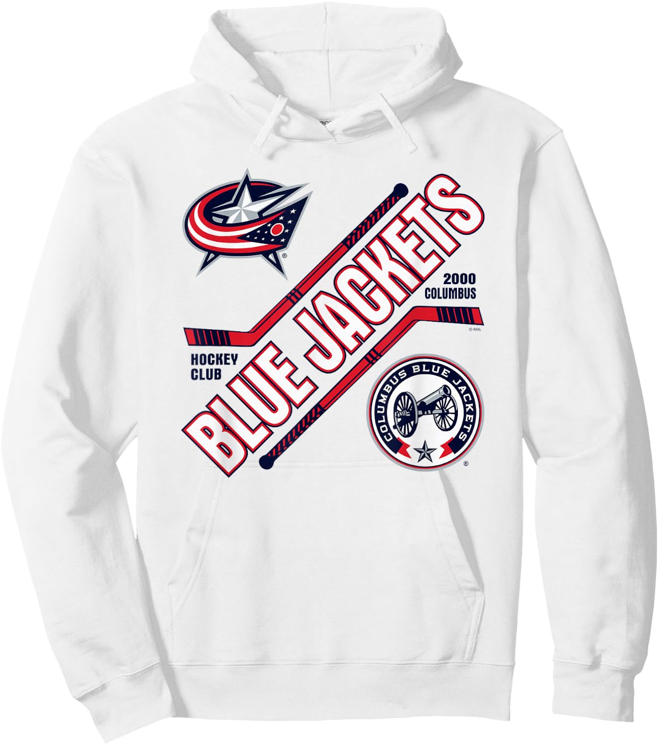 Columbus Blue Jackets Force Gray Officially Licensed Hoodie - Hoodie | White