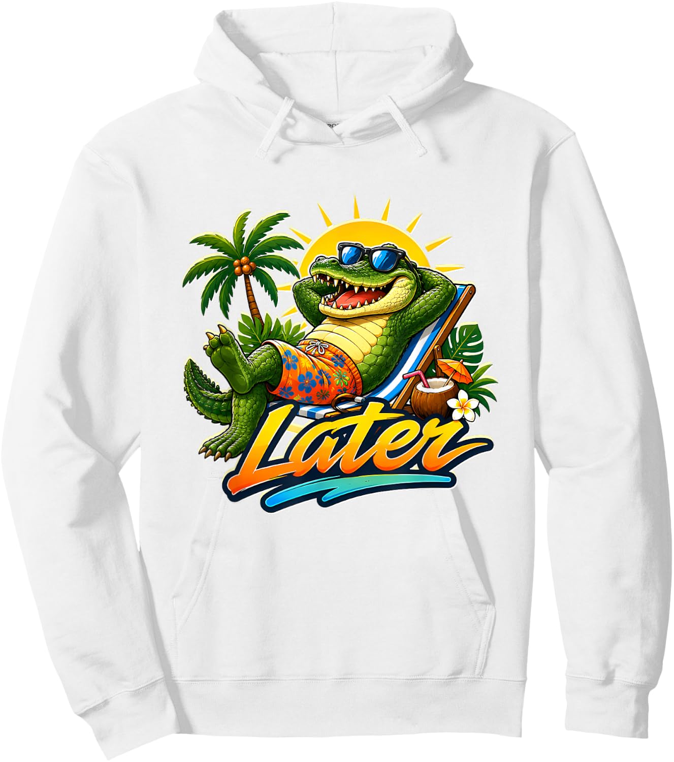 See You Later Teacher Summer Alligator Last Day of School Hoodie - Hoodie | White