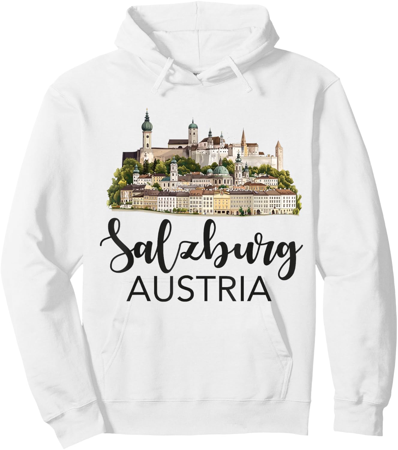 Salzburg Austria Souvenir Men Women Reminder Retro Vacation Hoodie - Hoodie | White