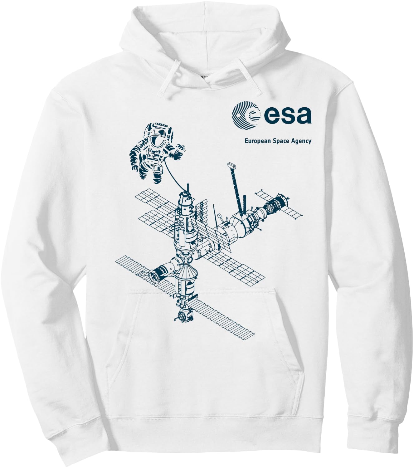 ESA ISS Internationale Raumstation Astronaut Blau ESA ISS Internationale Raumstation Astronaut Hoodie - Hoodie | White