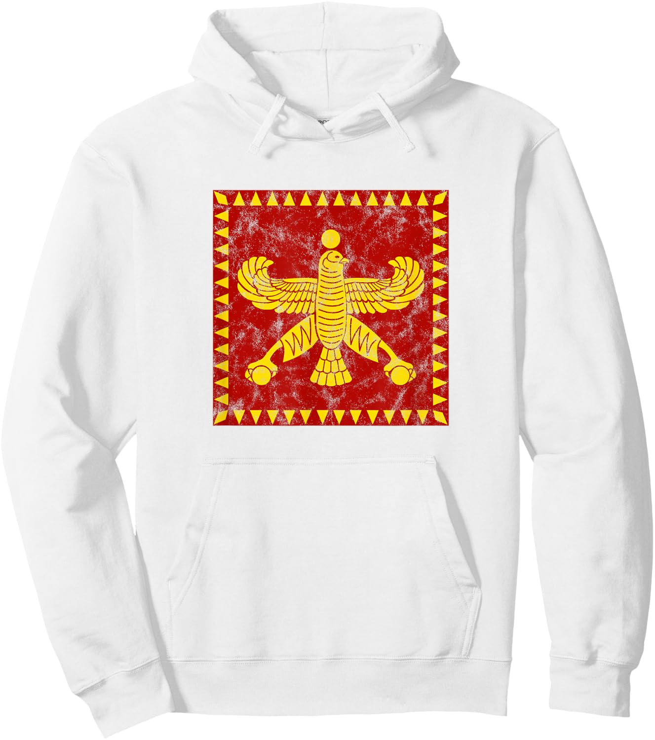 Shahbaz, falcon, standard, flag, Persian mythology, history Hoodie - Hoodie | White