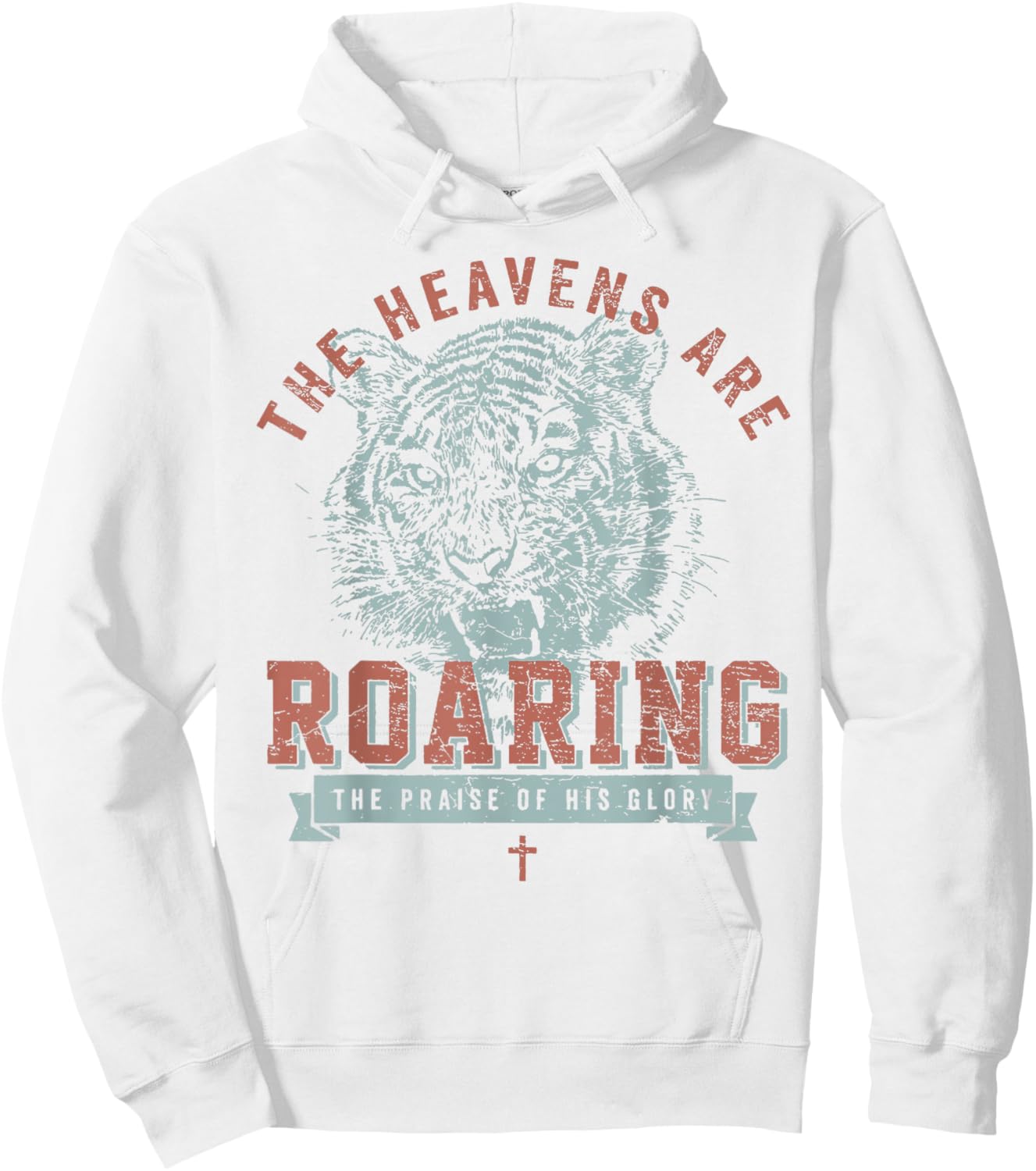 The Heavens Are Roaring Tiger Hoodie - Hoodie | White